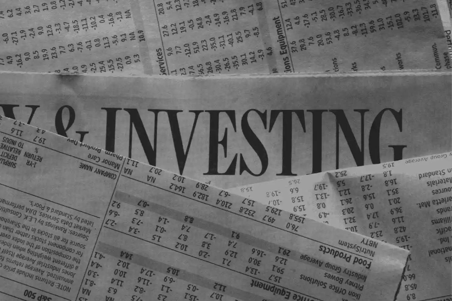Secção de economia e investimentos de um jornal